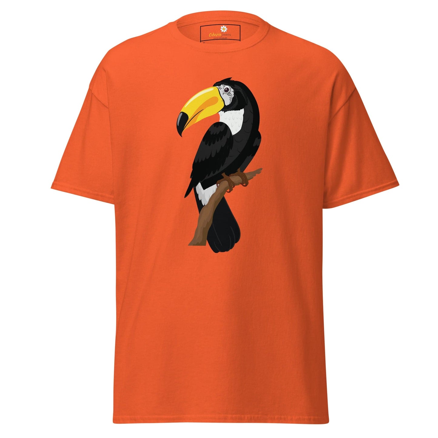 Unisex classic t-shirt - WILD LIFE TOUCAN BIRD - REGULAR - Orange / S