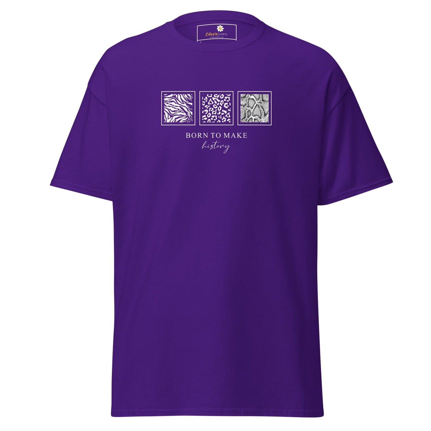 Unisex classic t-shirt - MISC BORN TO MAKE HISTORY - Purple / S