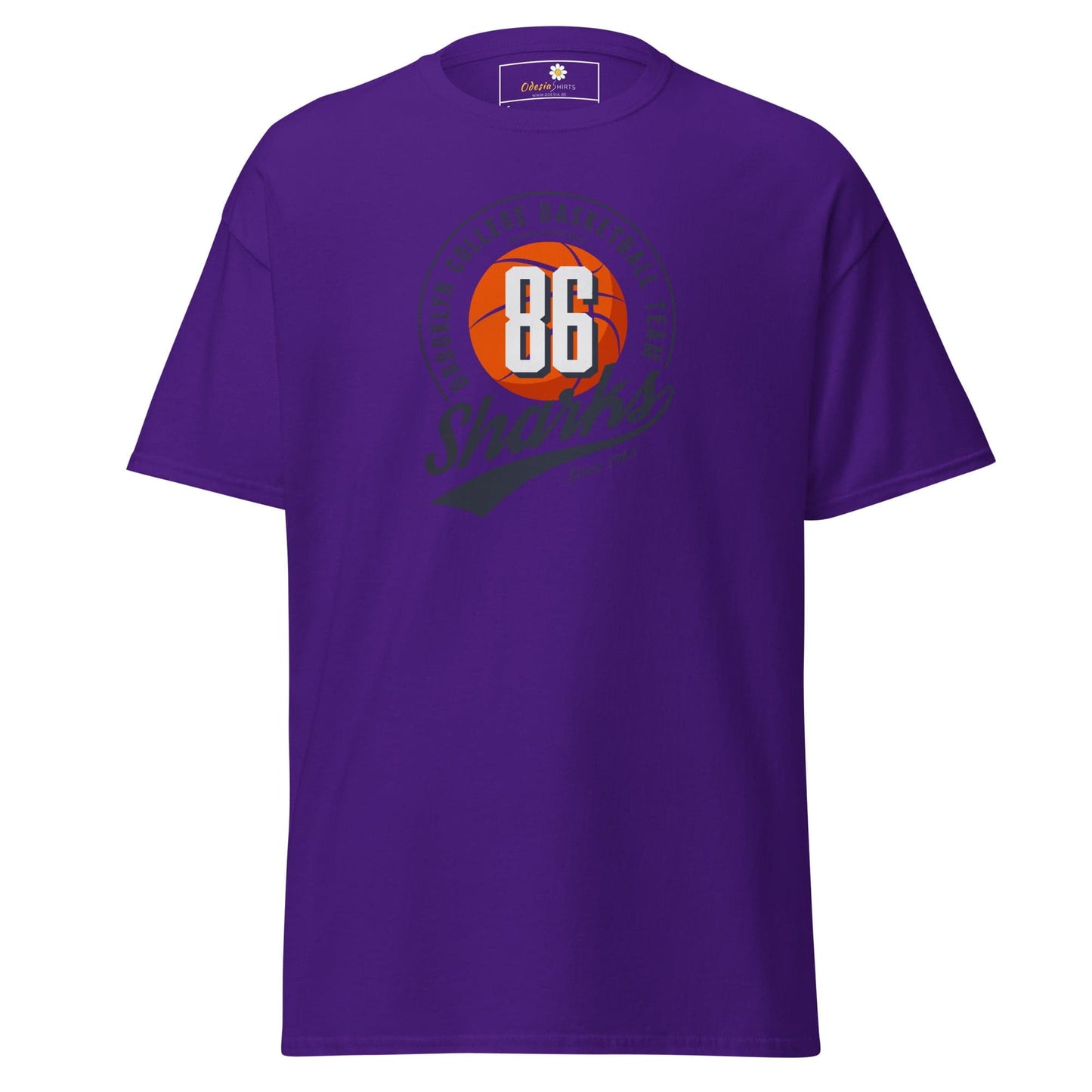 Unisex classic t-shirt - SPORT 86 SHARKS - REGULAR - Purple / S
