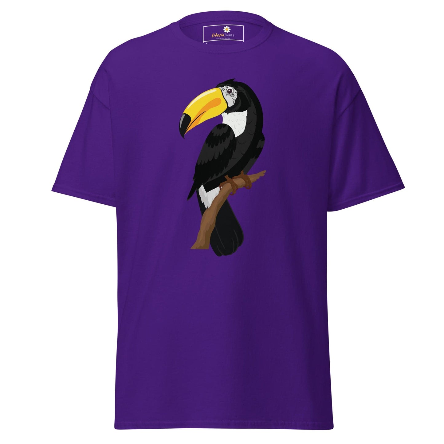 Unisex classic t-shirt - WILD LIFE TOUCAN BIRD - REGULAR - Purple / S