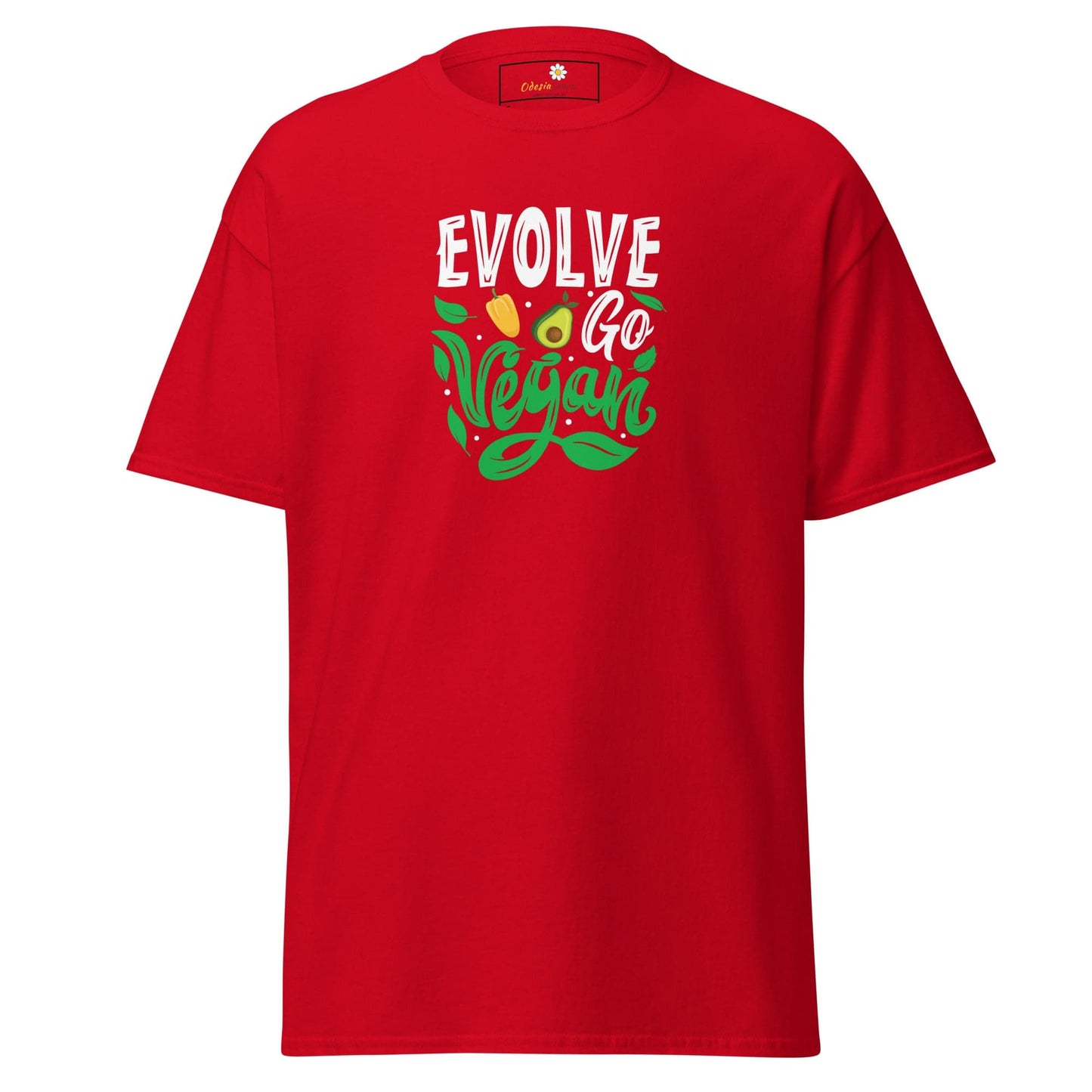 Unisex classic t-shirt - VEGAN EVOLVE GO VEGAN - REGULAR - Red / S
