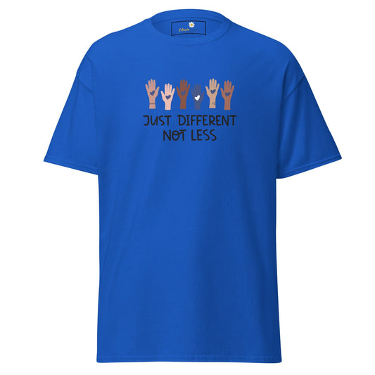 Unisex classic t-shirt - TEXT DIFFERENT NOT LESS - REGULAR - Royal / S