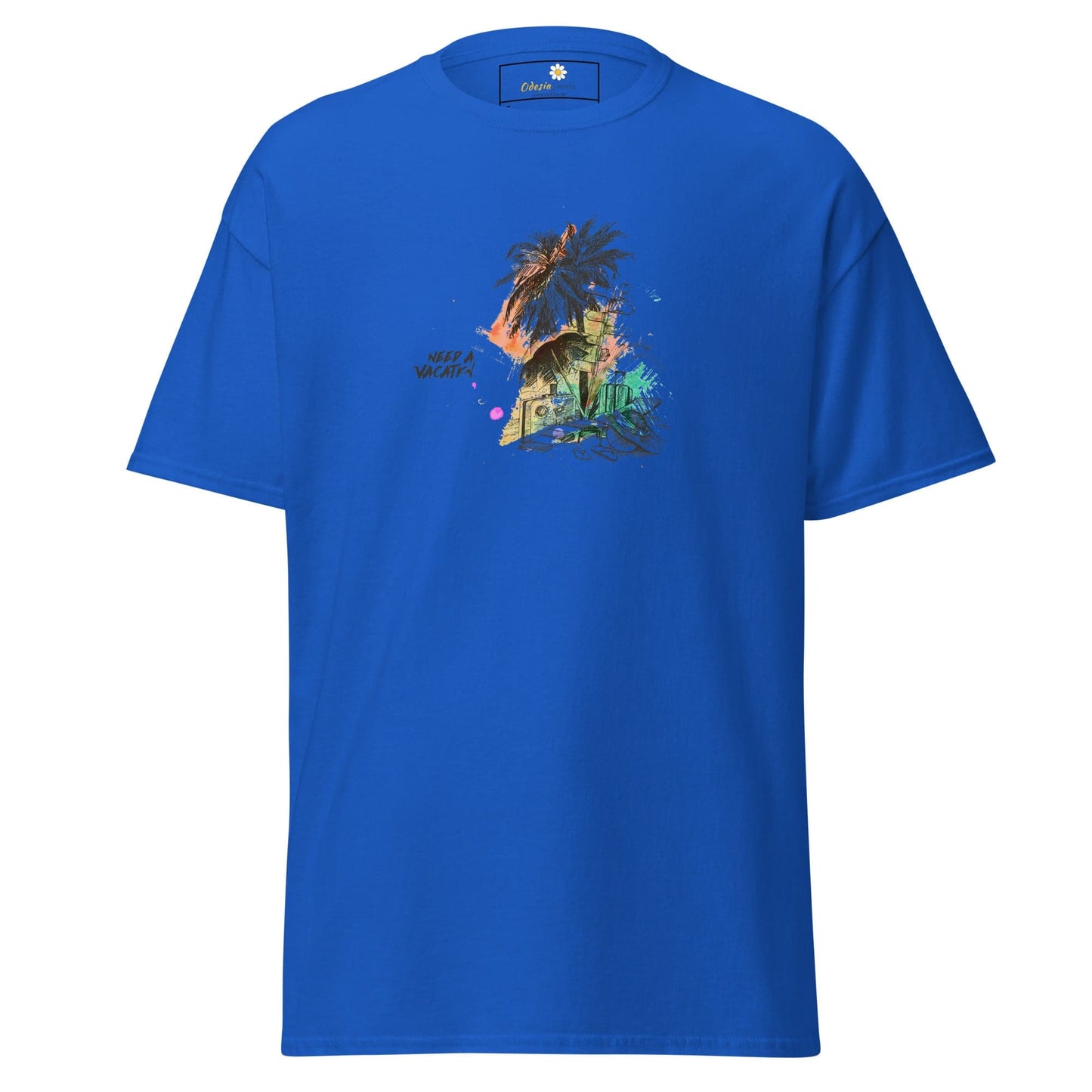 Unisex classic t-shirt - SUMMER NEED A VACATION - REGULAR - Royal / S