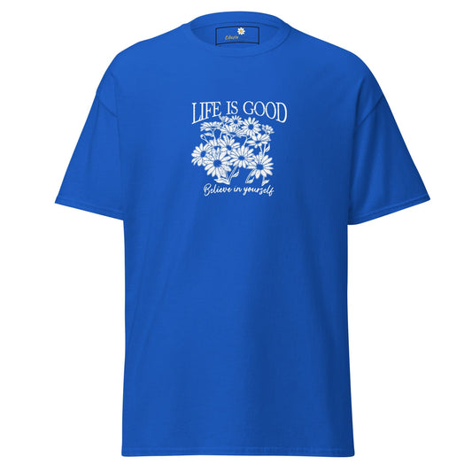 Unisex classic t-shirt - POSITIVE LIFE IS GOOD - REGULAR - Royal / S