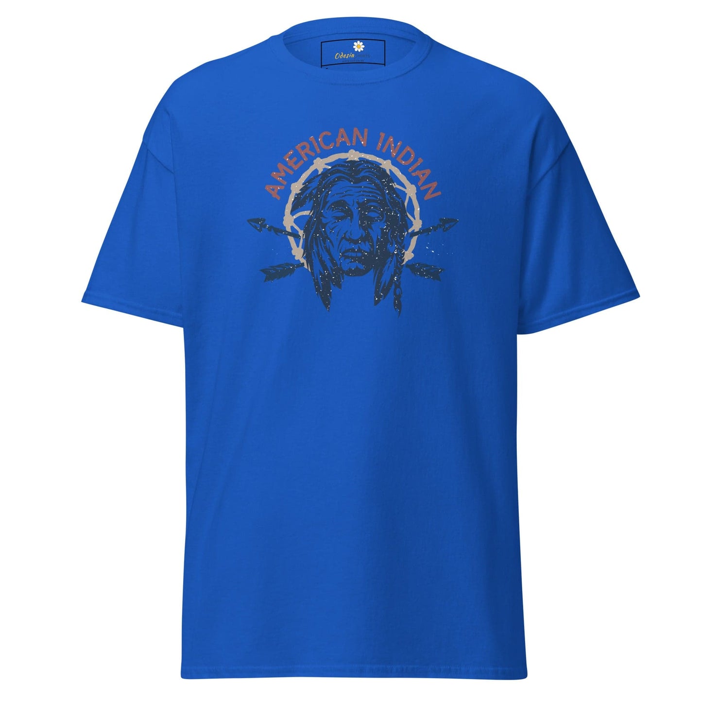 Unisex classic t-shirt - VINTAGE AMERICAN INDIAN - REGULAR - Royal / S