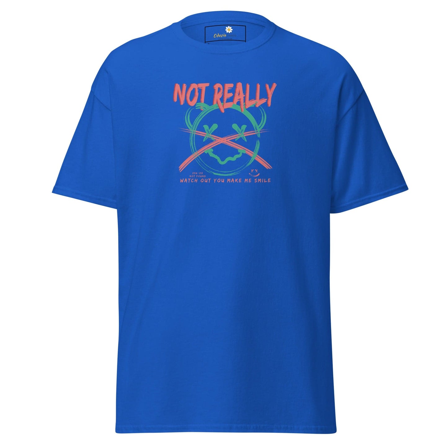 Blue graphic T-shirt displayed in T-SHIRT DESIGN TEE for men and women size S to XL