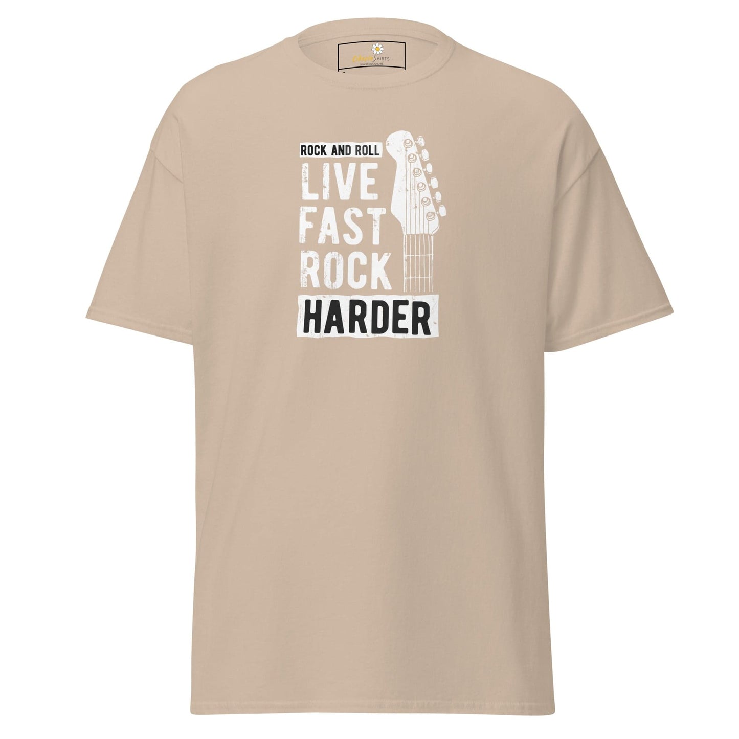 Unisex classic t-shirt - MUSIC LIVE FAST ROCK HARDER - REGULAR - Sand / S
