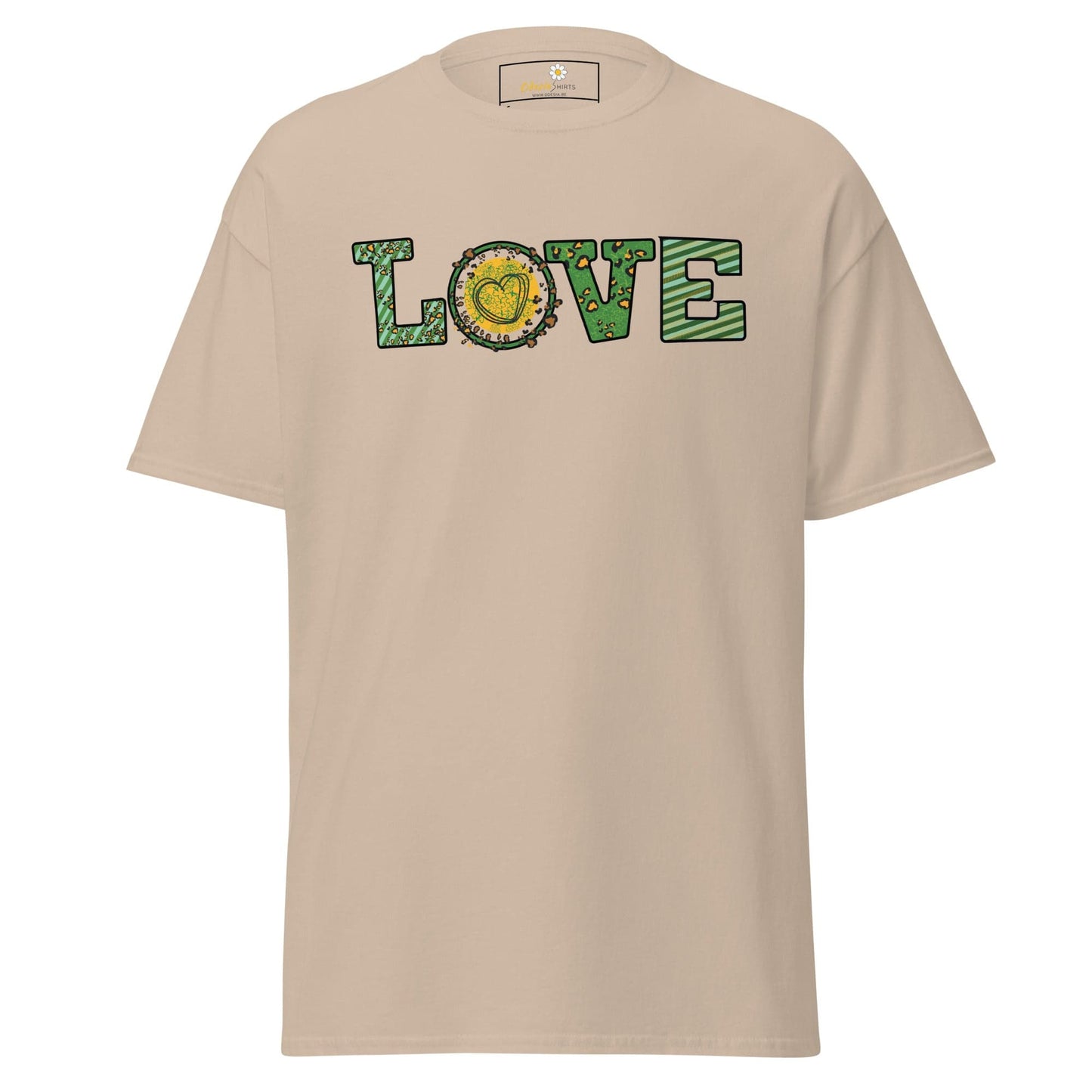 Unisex classic t-shirt - TEXT LOVE - REGULAR - Sand / S