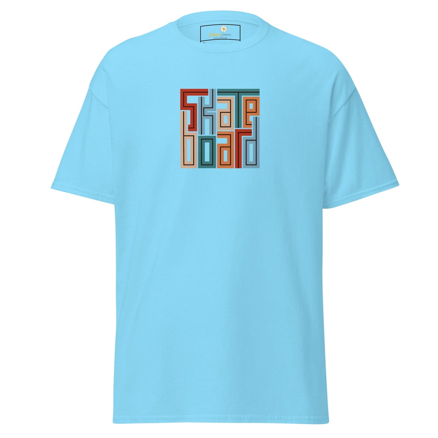 Light blue T-shirt displayed in T-SHIRT DESIGN TEE for men and women S to XL size