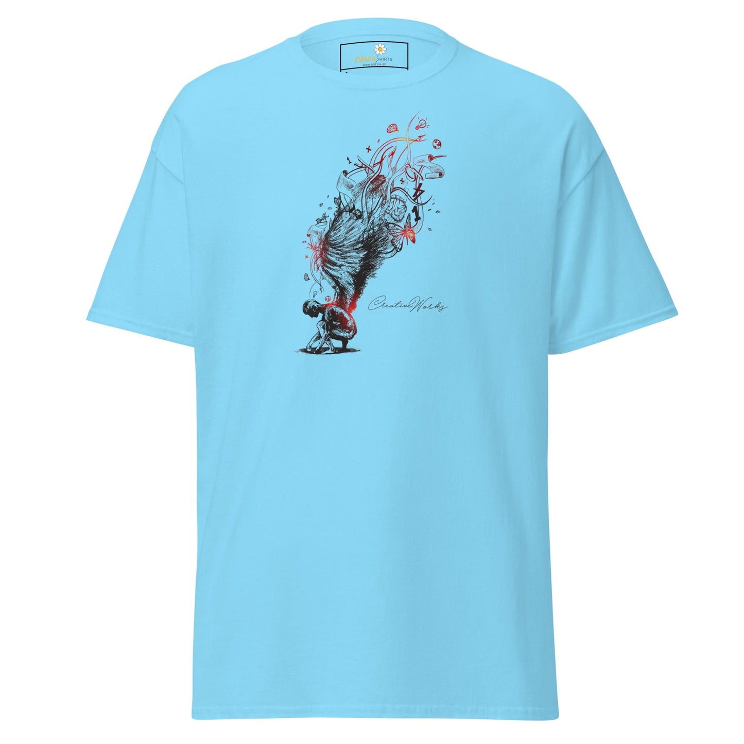 Unisex classic t-shirt - FANTASY ANGEL GLORY - REGULAR - Sky / S