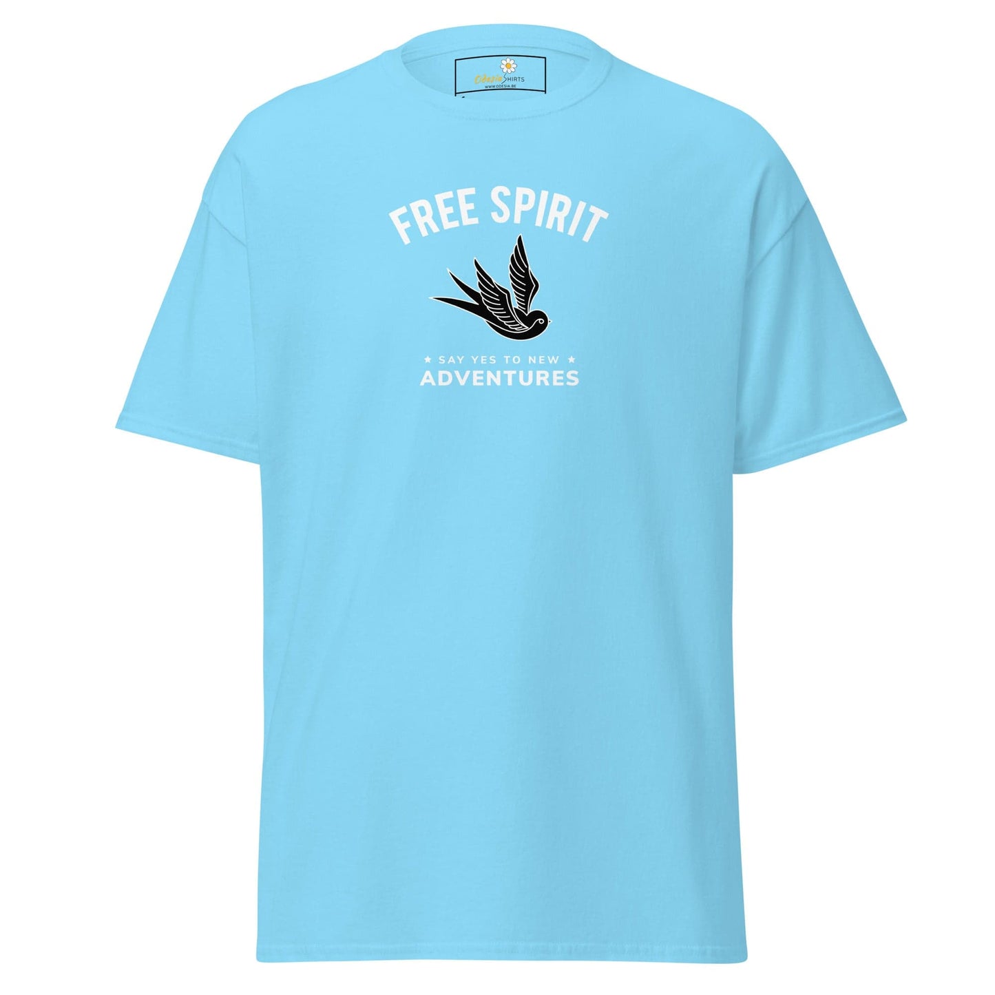 Unisex classic t-shirt - SPIRITUAL FREE SPIRIT SAY YES - REGULAR - Sky / S