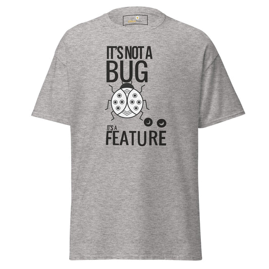 Gray T-shirt featuring a bug graphic from the T-SHIRT DESIGN TEE collection for men and women