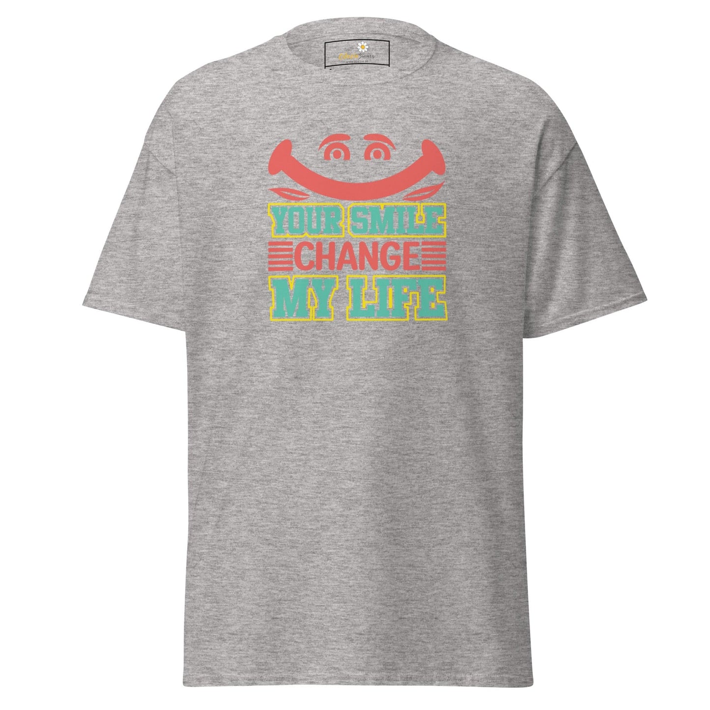 Unisex classic t-shirt - TEXT YOUR SMILE CHANGE - REGULAR - Sport Grey / S