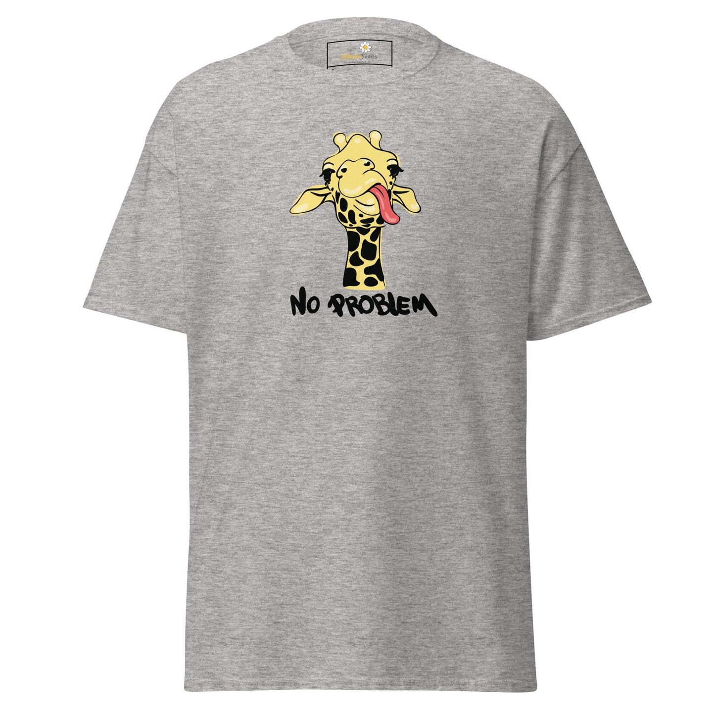 Unisex classic t-shirt - FUN GIRAF NO PROBLEM - REGULAR - Sport Grey / S