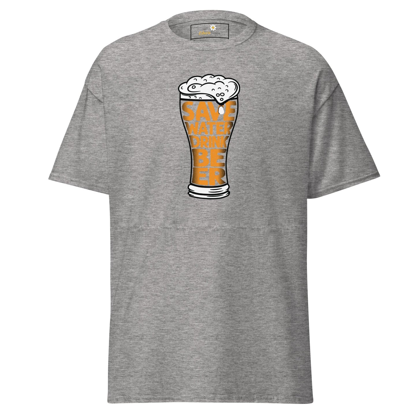Unisex classic t-shirt - FUN SAVE WATER DRINK BEER - REGULAR - Sport Grey / S
