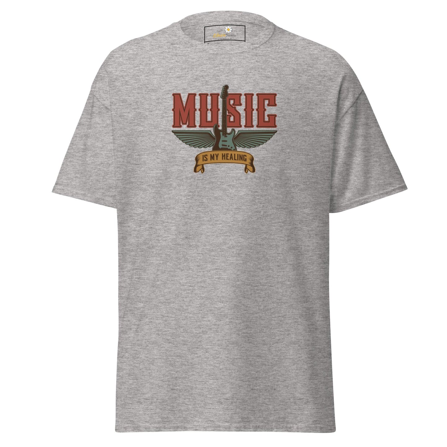 Unisex classic t-shirt - MUSIC GEAR HEALING - REGULAR - Sport Grey / S