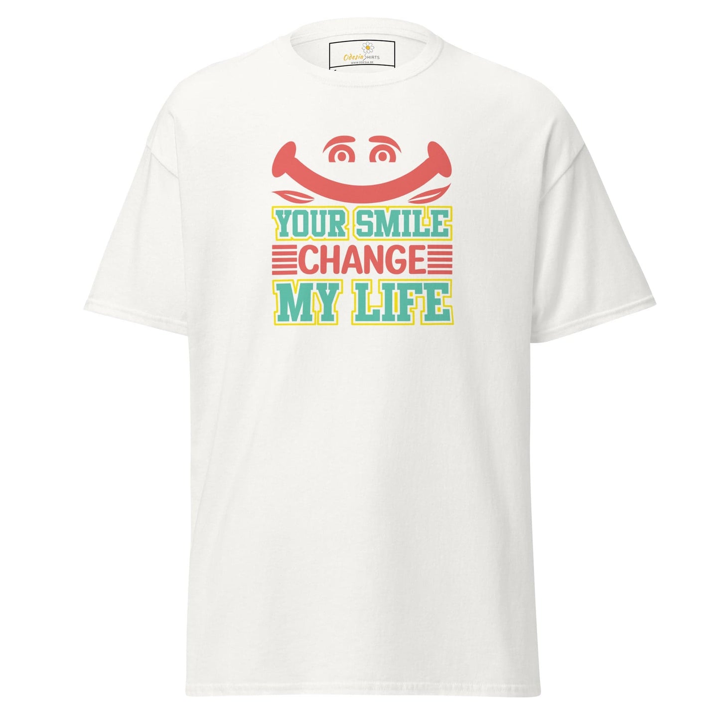 Unisex classic t-shirt - TEXT YOUR SMILE CHANGE - REGULAR - White / S