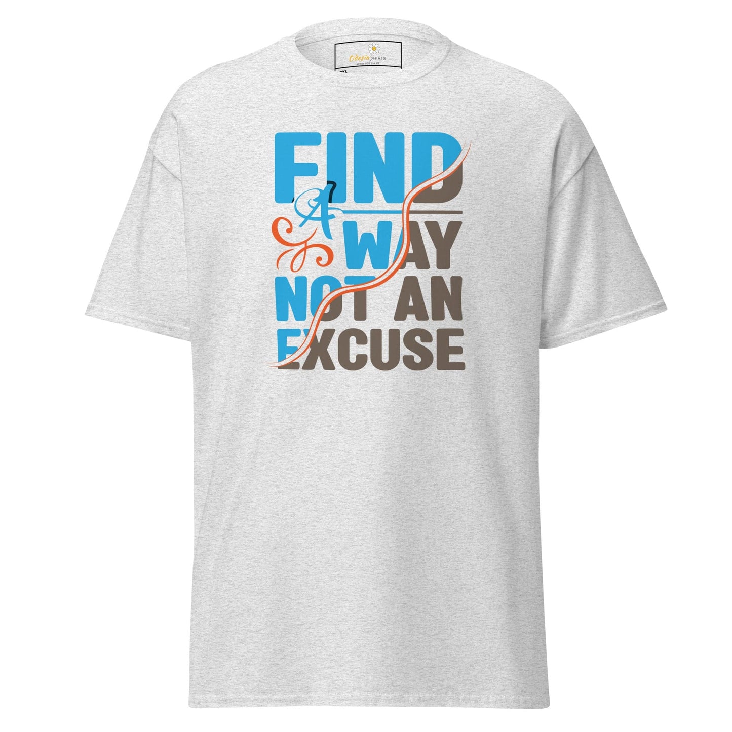 White T-shirt with motivational text from T-SHIRT DESIGN TEE for Men and Women in 2XL to 5XL