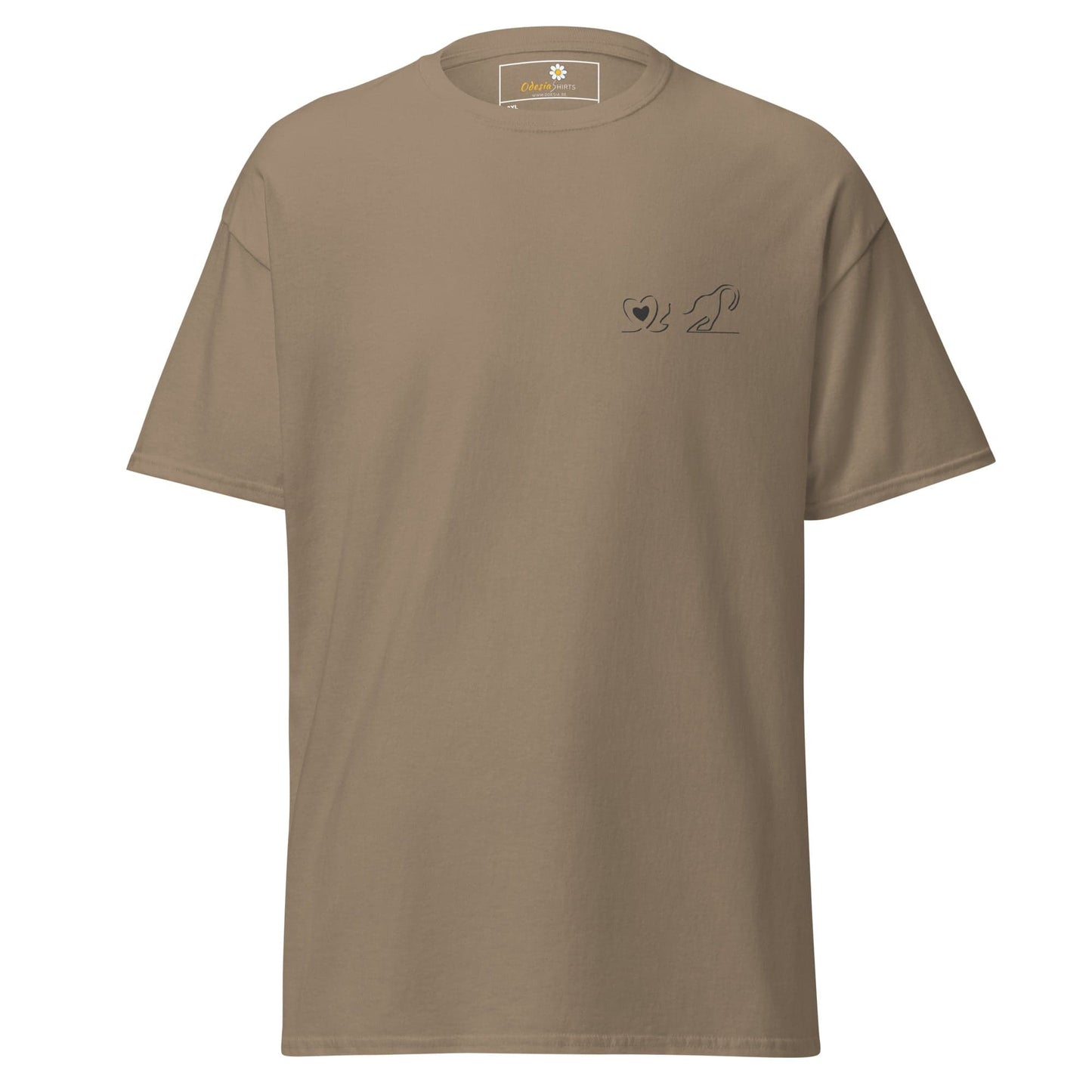 Khaki-colored T-shirt from T-SHIRT DESIGN TEE for Men and Women in 2XL to 5XL sizes