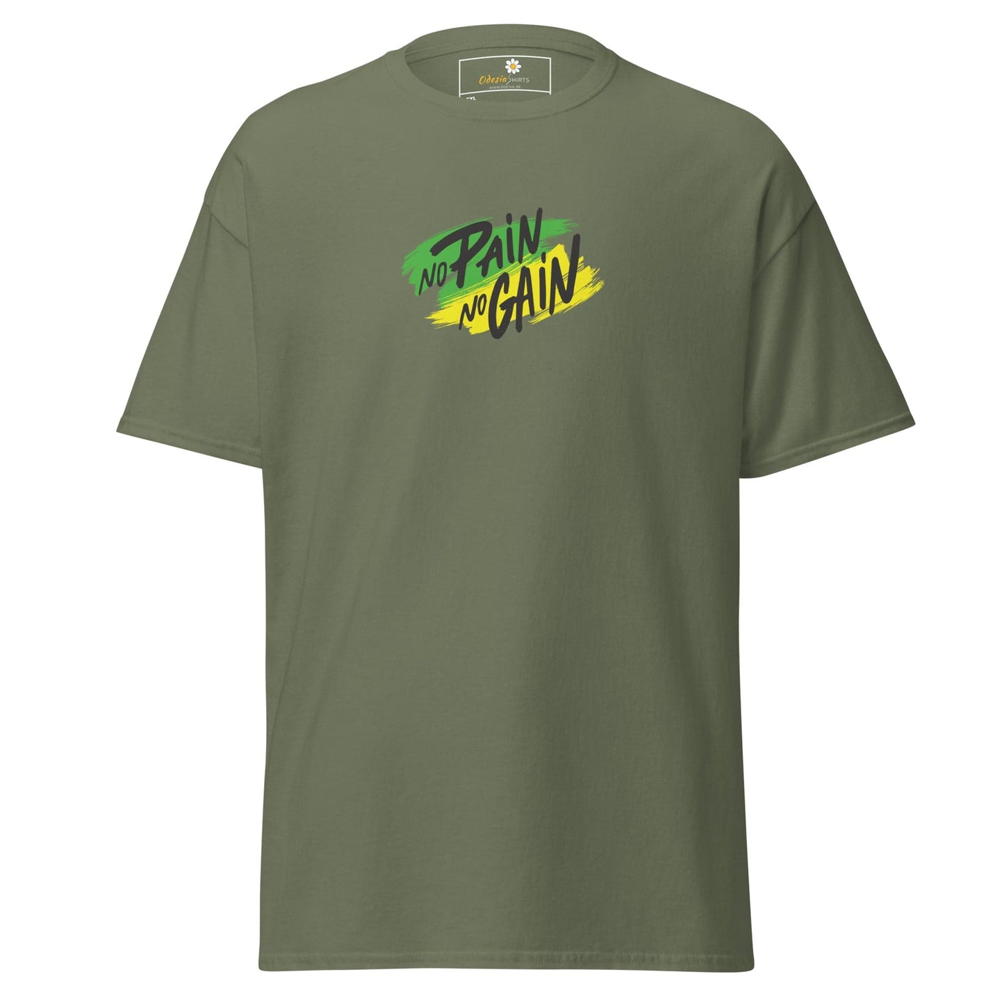 Olive green T-shirt from T-SHIRT DESIGN TEE for MEN and WOMEN in 2XL to 5XL size