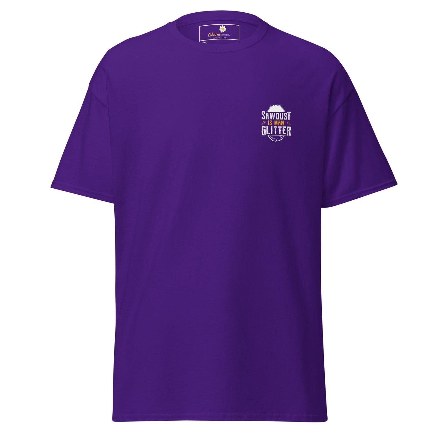 Purple short-sleeved T-shirt displayed in the T-SHIRT DESIGN TEE Men Women 2XL-5XL collection