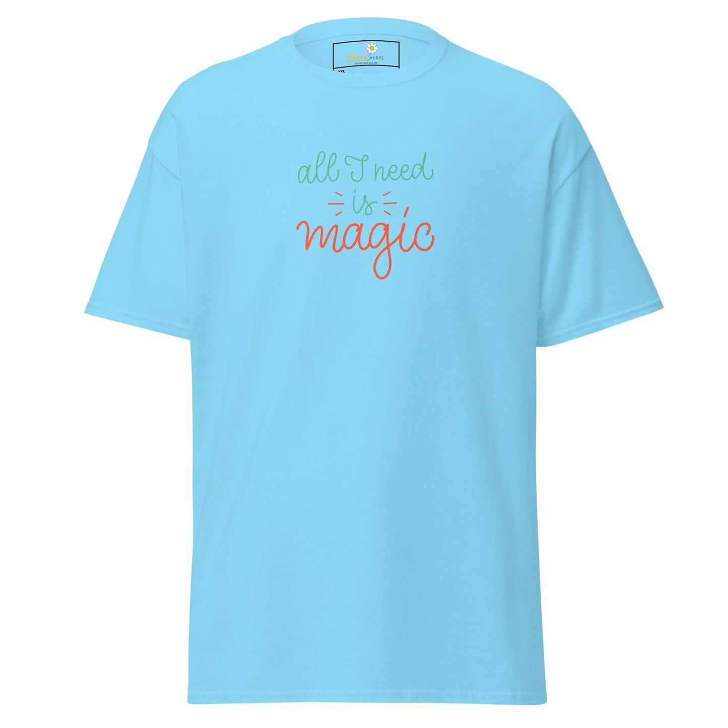 Light blue T-shirt from T-SHIRT DESIGN TEE for Men and Women in 2XL to 5XL sizes